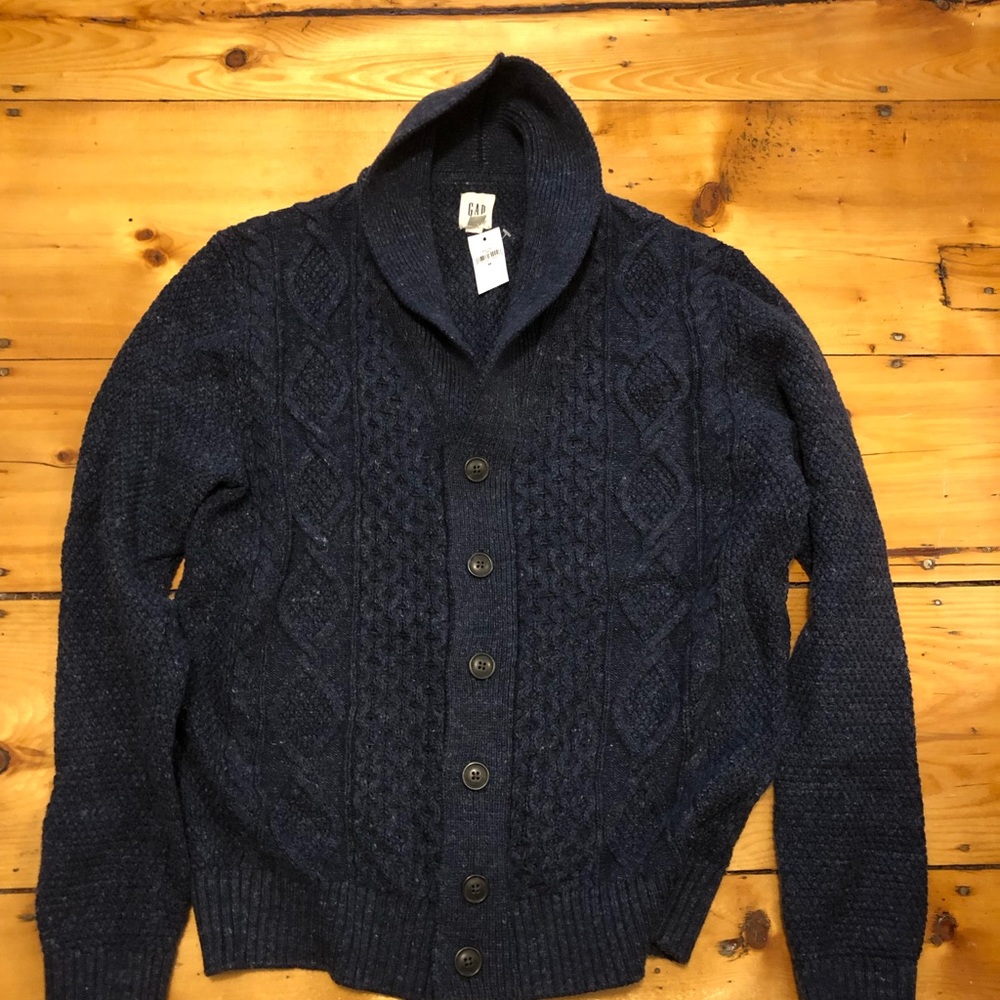 Gap Mens Navy Knit Cardigan
